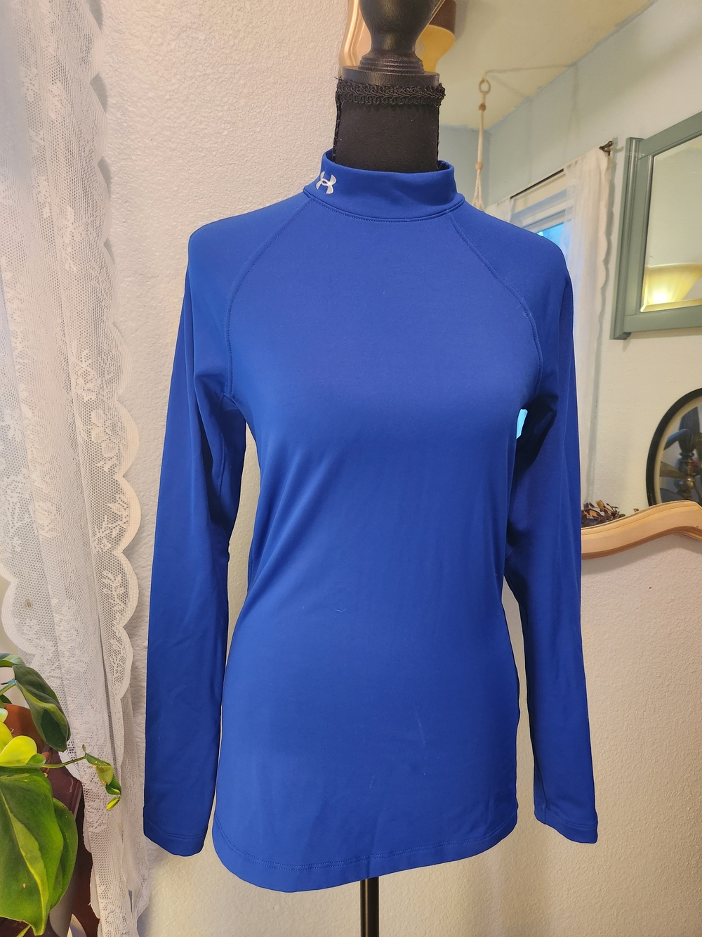Under Armour Women's Cobalt Blue Long-Sleeve Fitted Mock Neck Top